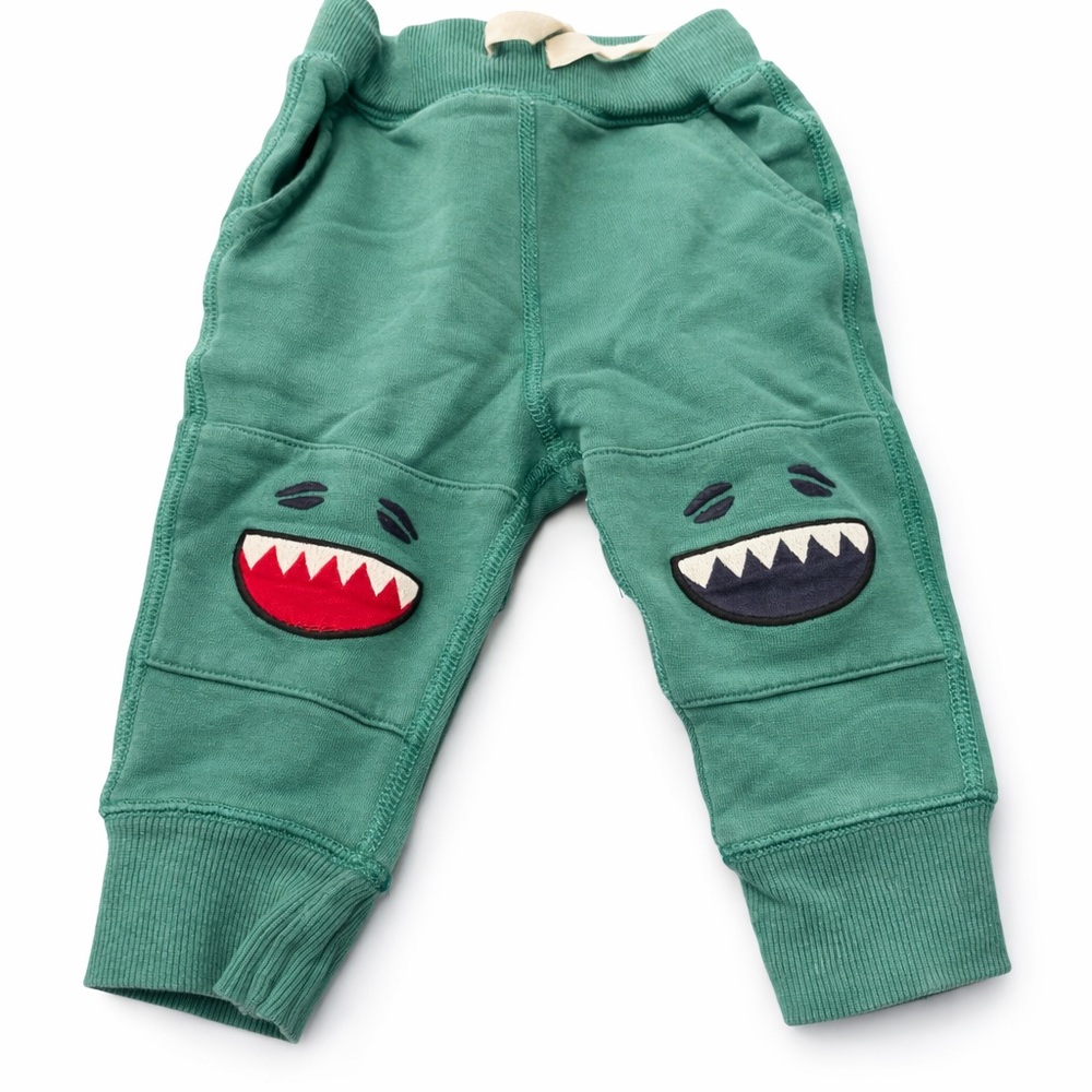 Hanna Andersson 18-24M Green Monster Knee Pants